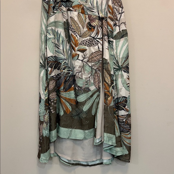 NWT Supernatural by SECRET MISSION Tropical Jungle Sandra Georgette maxi skirt - Picture 13 of 16